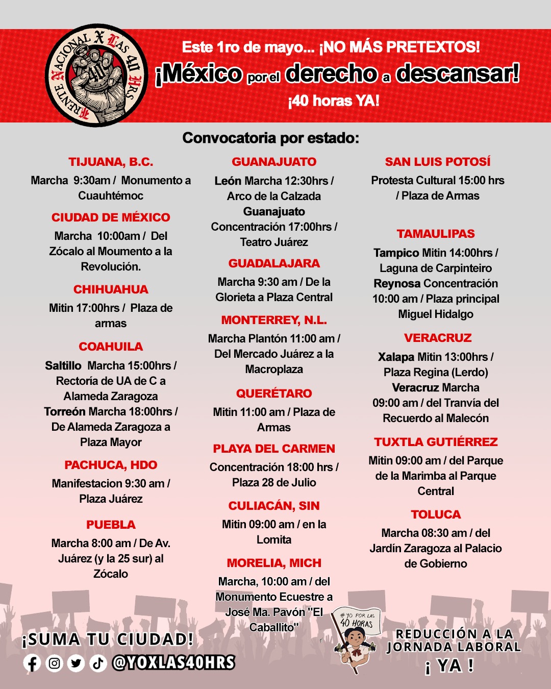 Convocatoria 1ro de Mayo